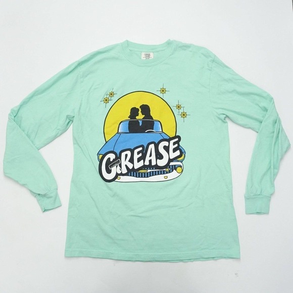 Comfort Colors T-Shirt Men's Size Medium Green Long Sleeve Crew Neck 100% Cotton - Picture 1 of 8